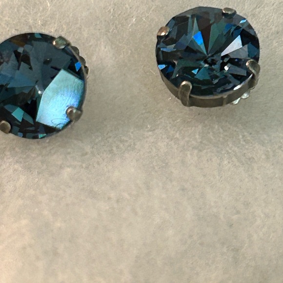 Sabika Blue Gemstone Earrings - Picture 3 of 3